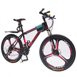 JLASD Bicicleta JLASD Bicicleta de montaña Mountainbike 26" 21 Marco De Velocidad Mujer / Hombre MTB Peso Ligero De Acero Al Carbono De Doble Suspensión del Freno De Disco (Color : Red)