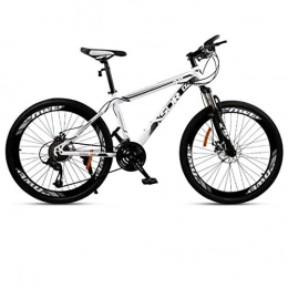 JLASD Bicicleta JLASD Bicicleta Montaña Bicicleta De Montaña, Marco De Acero Al Carbono De 26” Bicicletas De Montaña, Doble Disco De Freno Y Frente Tenedor, 21 / 24 / 27 Velocidad (Color : Black, Size : 27-Speed)
