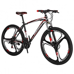 jooe Bicicleta jooe Bicicletas De Montaña, para Adultos MTB Trail Bike, 27.5"21speed ​​duai Disc Brake, Red