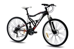 KCP Bicicleta KCP 26" Mountain Bike Bicycle Attack 21 Speed Shimano Unisex Black - (26 Inch)