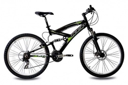 KCP Bicicleta KCP 26" Mountain Bike Energy Alloy 21 Speed Shimano Unisex Black - (26 Inch)