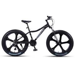 KDHX Bicicletas de montaña KDHX Neumáticos Todoterreno de 24 Pulgadas y 27 velocidades para Bicicleta de montaña, Frenos de Disco Dobles de Acero al Carbono, Adultos, Deportes al Aire Libre (Color : Black)