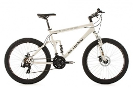 KS Cycling Bicicletas de montaña KS Cycling Insomnia 101B - Bicicleta de montaña de doble suspensión, color blanco, talla L (173-182 cm), ruedas 26", cuadro 50 cm