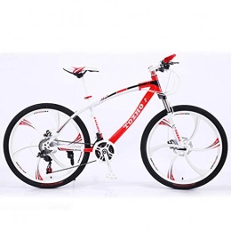 KUKU Bicicletas de montaña KUKU Bicicleta De Montaña De 26 Pulgadas, Bicicleta De Montaña De Acero De Alto Carbono De 21 Velocidades, Adecuada para Entusiastas De Los Deportes Y El Ciclismo, Rojo