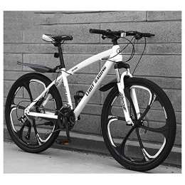 KXDLR Bicicletas de montaña KXDLR Bicicleta de montaña, 26 Pulgadas Ruedas de Bicicleta Edad, Estructura de aleación de Aluminio desplazable Bloqueo Delantero Tenedor-Suspensión de Bicicletas de montaña, Blanco, 21 Speed