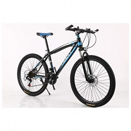 KXDLR Bicicleta KXDLR Bicicletas De Montaña Bicicletas 21-30 Velocidades Shimano Marco De Acero De Alto Carbono De Doble Freno De Disco, Azul, 21 Speed