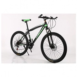 KXDLR Bicicleta KXDLR Bicicletas De Montaña Bicicletas 21-30 Velocidades Shimano Marco De Acero De Alto Carbono De Doble Freno De Disco, Verde, 30 Speed