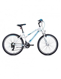 Leader Fox Bicicleta Leader Fox Bicicleta de montaña 26 mxc Lady de Acero para Mujer, 7 velocidades, Blanco, Azul y Azul