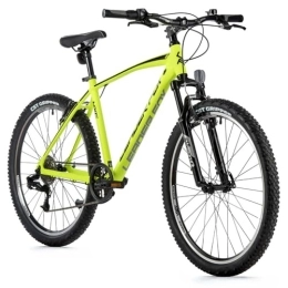 Leaderfox Bicicleta Leader Fox MXC - Bicicleta de montaña (26 pulgadas, aluminio, 8 velocidades, 36 cm), color amarillo neón