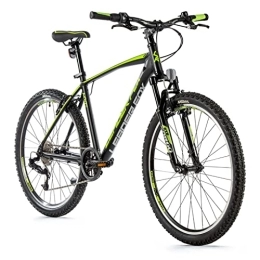 Leaderfox Bicicletas de montaña Leader Fox MXC MTB S-Ride - Bicicleta de montaña (26 pulgadas, aluminio, 8 velocidades, 36 cm), color negro y verde