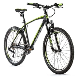 Leader Fox MXC S-Ride - Bicicleta de montaña (26 pulgadas, aluminio, 8 velocidades, 46 cm), color negro y verde