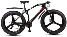 LFSTY Bicicleta de montaña de 26 Pulgadas Bicicletas para Hombres y Mujeres Adultos, Fat Tire MTB Bike, Freno de Doble Disco Marco de Acero rígido de Alto Carbono,A,21 Speed