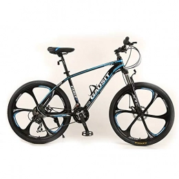 LISI Bicicleta LISI Bicicleta de montaña con aleación de Aluminio de 26 Pulgadas y 30 velocidades Velocidad Variable Todoterreno impactante Rueda de Seis Cuchillos, Blue