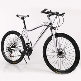 LISI Bicicleta LISI Bicicleta de montaña Velocidad Variable Bicicleta 26 Pulgadas Amortiguador de 21 velocidades Bicicleta de montaña Adultos Cuadro de Aluminio, White