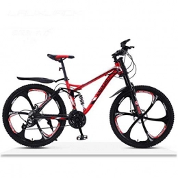 LJLYL Bicicletas de montaña LJLYL Bicicleta de montaña para Adultos, suspensin Completa, Cuadro de Acero con Alto Contenido de Carbono, Freno de Doble Disco, Llantas de aleacin de Aluminio, B, 24 Inch 24 Speed