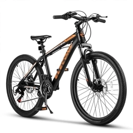 LOEBKE Bicicleta LOEBKE 24 Inch Mountain Bike, 21-Speed Bicycle for Adults, Aluminium Frame Bike Shimano with Disc Brake
