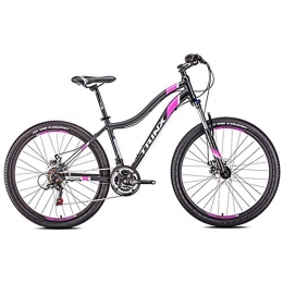 MJY Bicicleta MJY Bicicletas de montaña para mujer, bicicleta de montaña con freno de disco doble de 21 velocidades, bicicleta de montaña rígida con suspensión delantera