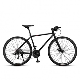 MLX Bicicletas de montaña MLX Bicicleta de carretera de 27 velocidades, ultra ligera de velocidad variable, negro / plata, 700 C x 28 C bicicleta de montaña LQSDDC (color: negro1)