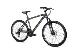 Moma Bikes Bicicletas de montaña Moma bikes MTB 26" GTT 5.0 M-L, BIGTT5_26G18 Unisex-Adult, Grigio / Giallo, Standard