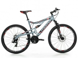 Moma Bikes Bicicletas de montaña Moma Bikes MTB Equinox Shimano Profesional - Bicicleta Montaa 27.5", Aluminio, Cambio TX-55 24 vel., Doble Freno Disco, Doble Suspensin, L-XL (1.80-2.00 m)