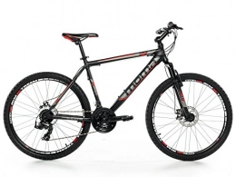 Moma Bikes Bicicletas de montaña Moma Bikes MTB GTT - Bicicleta 26" Btt Shimano profesional, Aluminio, Unisex Adulto, Negro , M (1, 55-1, 69 m)