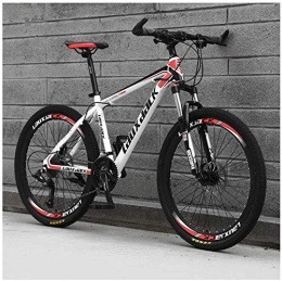FMOPQ Bicicleta Mountain Bike 24 Speed 26 Inch Double Disc Brake Front Suspension HighCarbon Steel Bikes White