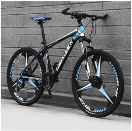 FMOPQ Bicicletas de montaña Mountain Bike 26 Inches 3 Spoke Wheels with Dual Disc Brakes Front Suspension Folding Bike 27 Speed MTB Bicycle Black