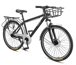 MQJ Bicicleta MQJ el M de Acero de Alto Carbono de la Bicicleta de Montaña de 26 Pulgadas Viene con Estante Trasero Y Cinturón Y Cesta de Unión para la Bicicleta de Ciclismo de la Ciudad a, a