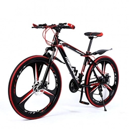 MRQXDP Bicicleta MRQXDP Bicicletas de montaña Ligeras de 27 velocidades, MTB, suspensión de Horquilla, Bicicleta para Mujeres / Hombres, jóvenes y Adultos, Bicicletas de aleación más Fuertes 26 Pulgadas-Rojo
