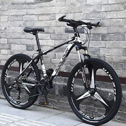 MSM Bicicleta MSM Adulto Bicicleta De Montaña, 26 Pulgadas 27 Velocidad Aluminio Ligero Bicicleta De Montaña, Rígida Mountain Bike con Suspensión Delantera Negro-Blanco 26", 27-Velocidad