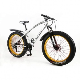 MYTNN Bicicletas de montaña MyTNN Fatbike 26 pulgadas 21 velocidades Shimano Fat Tyre 2020 Mountain Bike 47 cm RH Snow Bike Fat Bike (plata / oro)