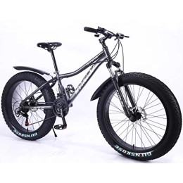 MYTNN Bicicleta MYTNN Fatbike - Bicicleta de montaña (26 pulgadas, 21 marchas, Shimano Fat Tyre, 47 cm), color gris