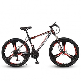 N/AO Bicicleta N / AO Mountain Trail Bike 24 Speed ​​26 Inch Hombres Mujeres Steel Bicycle Suspension Fork Fork Bicycle-Negro y Rojo