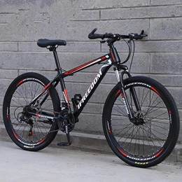 N/AO Bicicletas de montaña N / AO Mountain Trail Bike Aleación De Aluminio Gearshift Bicycle 21Speed ​​Student Bicycle 26 Inch Outroad Bike Spoke Wheel-Negro y Rojo