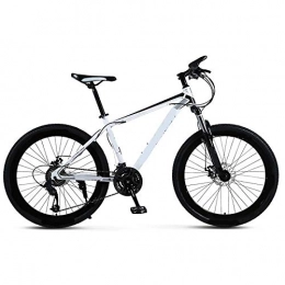 ndegdgswg Bicicleta ndegdgswg Bicicleta de montaña, 24 / 26 pulgadas, freno de disco, absorción de golpes, macho y hembra, velocidad variable, 24 velocidades, rueda superior (blanco y negro)