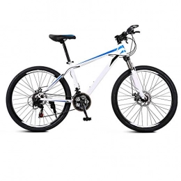 ndegdgswg Bicicleta ndegdgswg Bicicleta de montaña para adultos, doble disco de aceite, marco de aleación de aluminio, velocidad variable, vehículo todoterreno, 26 pulgadas, 30 velocidades, color blanco y azul