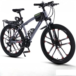 PASPRT Bicicletas de montaña PASPRT Bicicleta eléctrica para Adultos, Bicicletas de montaña de Doble suspensión, Bicicleta de montaña de Velocidad Variable de 26 Pulgadas, fácil de Transportar, Carga de 120 kg (Grey 27 speeds)