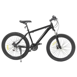 QRANSEUYXY Bicicleta de montaña para adultos de 26 pulgadas, 21 velocidades, con frenos de disco, marco amortiguador, para hombre y mujer