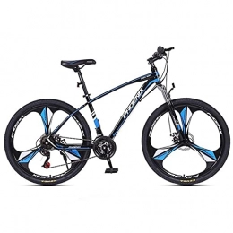 FBDGNG Bicicletas de montaña Ruedas de 27.5 pulgadas con marco de acero al carbono de 24 / 27 velocidades, frenos de disco delantero y trasero, para hombres y mujeres entusiastas del ciclismo (tamaño: 27 velocidades, color: azul)