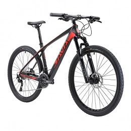 SAVADECK Bicicletas de montaña SAVADECK DECK6.0 Bicicleta de Montaña Carbono Ultraligera MTB de 27.5 / 29 Pulgadas con Cola rígida Completa con neumáticos Shimano DEORE M6000 (Rojo, 29 * 21)