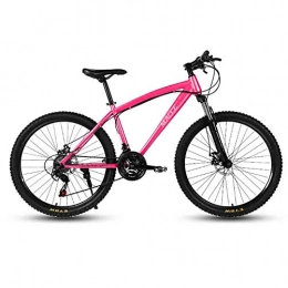 SOAR Bicicleta SOAR Bicicleta de montaña MTB MTB Adulto Camino de la Bicicleta Bicicletas for Hombres y Mujeres 24En Ruedas Ajustables Velocidad Doble Freno de Disco (Color : Pink, Size : 24 Speed)