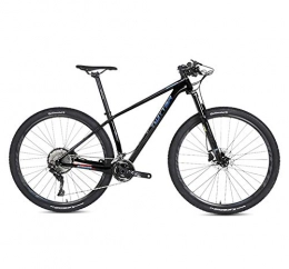 BIKERISK Bicicleta STRIKERpro Fibra de Carbono de Bicicletas de Bicicletas de montaña 27.5 / 29 Pulgadas Ruedas, 22 / 33 Velocidad 15 / 17 / 19 Marco de Carbono para Adultos (Negro), 22speed, 27.5×17