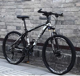 SXTR Bicicleta SXTR- Bicicleta de montaña de 26 pulgadas, marco de aluminio con freno de disco dual, bicicleta de montaña con suspensión frontal, 21 / 24 / 27 / 30 velocidad variable Off-Road para adultos y bicicleta