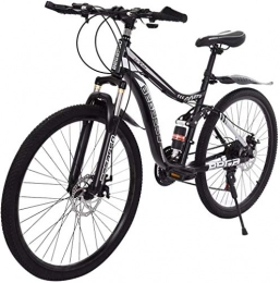 SYCY Bicicleta SYCY Bicicleta de montaña Bicicleta MTB Suspensión Completa Doble suspensión 26 En Acero al Carbono 21 velocidades Ruedas de 26 Pulgadas-En Blanco y Negro