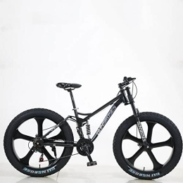 TAURU Bicicletas de montaña TAURU Bicicleta de carretera de 26 pulgadas, bicicleta de montaña, bicicleta de freno de disco dual para hombres y mujeres adultos, marco de vehículo de acero al carbono (24 velocidades, negro1)