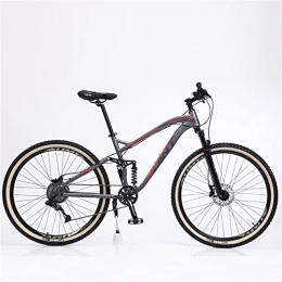 TAURU Bicicleta TAURU Bicicleta de montaña de aleación de aluminio de 27.5 pulgadas, bicicletas de montaña para adultos, freno de disco doble, absorción de golpes de cola suave (12 velocidades, naranja)