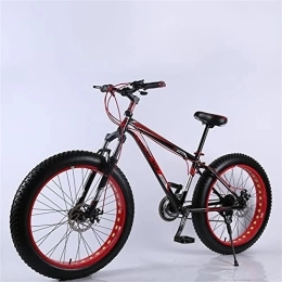 TAURU Bicicletas de montaña TAURU Bicicleta de montaña para adultos de 26 pulgadas, bicicleta de nieve, bicicleta de montaña, marco de aluminio / freno de disco dual (rojo1)