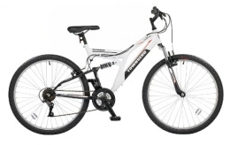 Townsend Bicicleta Townsend Mohawk - Bicicleta de Doble suspensión para Hombre, tamaño 26'', Color Blanco / Negro