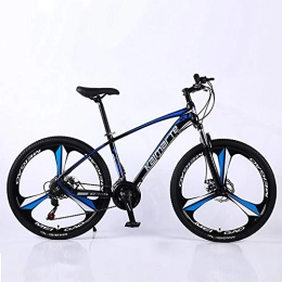 VANYA Bicicleta VANYA Bicicleta de montaña 27 Velocidad de aleación de Aluminio 24 / 26 Pulgadas Frenos de Doble Disco de Peso Ligero para Adultos Fuera del Camino de la Bicicleta, Azul, 24inches