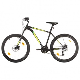 vidaXL Bicicleta Montaña Artículo Deportivo de Ciclismo Urbana Estable Tija del Sillín Ajustable 21 Velocidades 27,5 Pulgadas Rueda 50cm Negro